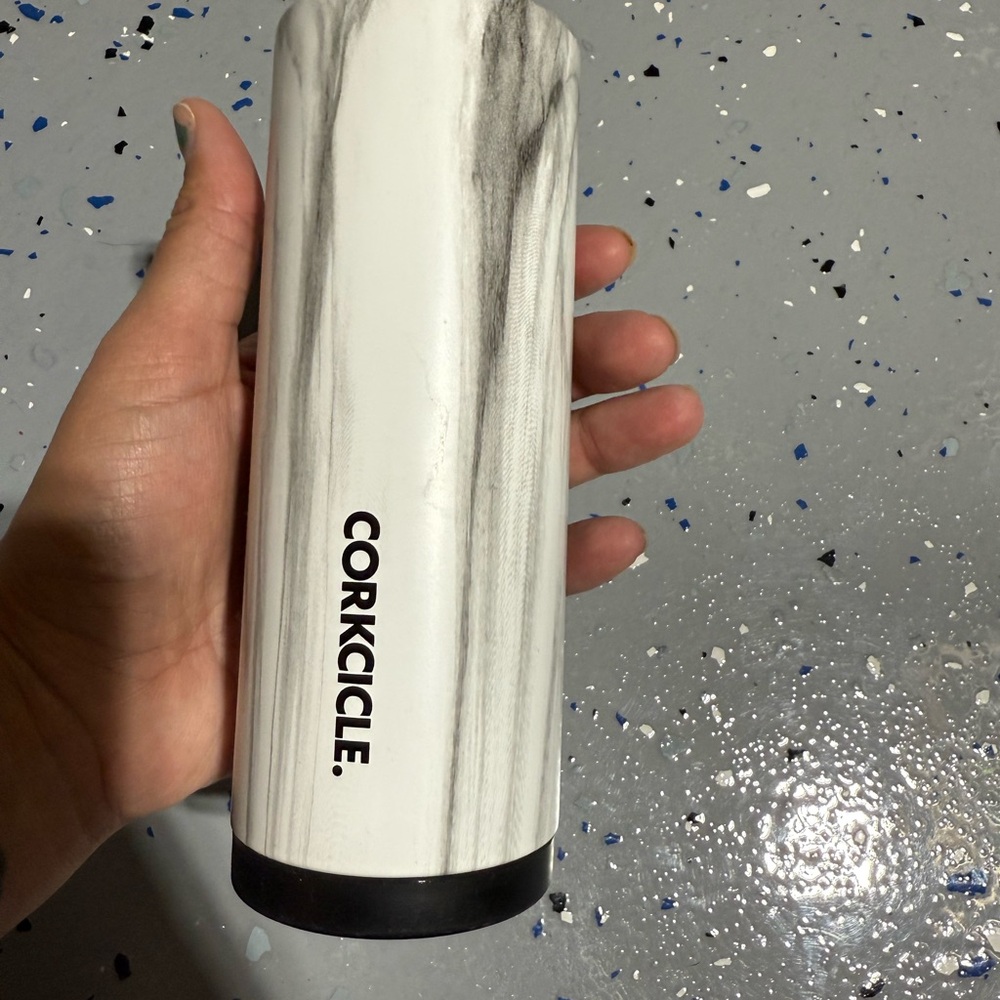 Corkcicle Marble Black and White Tumbler